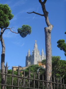 View to Tibidabo from Funicular